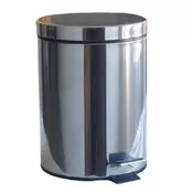 eoshop Okrogli pedalni koš za smeti 12 l, inox, notranja plastična posoda