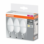 LED žarnica E14 OSRAM BASE CLB40 5.3W/827 MAT 220-240V PAK/3
