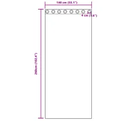 Zavese za zatemnitev z obroči 2 kos Taupe 260 x 140 cm