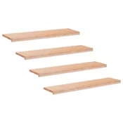 vidaXL Stopnice 4 kos 120 x 25 x 2 cm Naravna Trda bukovina