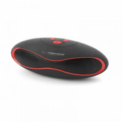 Zvucnici BLUETOOTH ESPERANZA TRIVAL, 3W, FM Radio, USB+microSD, BLACK-RED, EP117KR