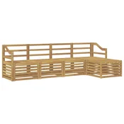 Set vanjskih sofa 5 pcs Bijela Cvrsto drvo akacije