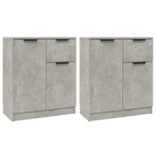 Vidaxl Komoda 2 kosa 60x30x70 cm konstruiran les