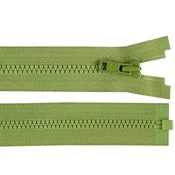 Kostna zadrga YKK št. 3 dolžine 60 cm - zelena sv.