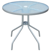 vidaXL Bistro stol od celika sivi 80 x 71 cm