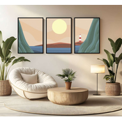 WALLXPERT Dekorativna uramljena MDF slika (3 komada) Mp3 00103 30 x 40
