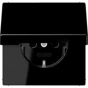 Jung Jung SCHUKO vtičnica 16 A 250V s tečajnim pokrovom bruchs LS 1520 BFKL SW, (21225312)