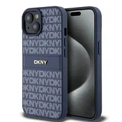 DKNY Etui DKNY Leather Mono Stripe & Metal Logo za iPhone 15/14/13 - modro