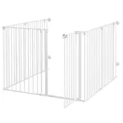 Homestar Otroška ograja za kužke Modularna zasnova 90x123x102 cm Bela