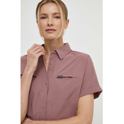 Košulja Columbia Boundless Trek za žene, boja: ružicasta, regular, s klasicnim ovratnikom, 2073031