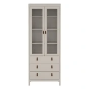 Sivo-bež vitrina 78x199x33 cm Madrid – Tvilum