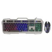 White Shark GMK-1801 Apache 2 komplet gejmerska tastatura EN (US) siva+opticki gejmerski miš 4800dpi