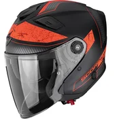 Scorpion EXO-GT Jet Crest otvorena motociklisticka kaciga mat crno-crvena