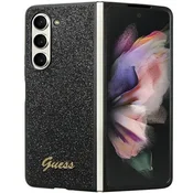 Ovitek Guess Glitter Script za Samsung Galaxy Z Fold 5 - črna