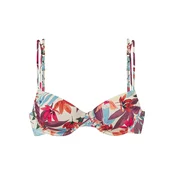 LASCANA Bikini zgornji del kremna/svetlo modra/robida/rdeča