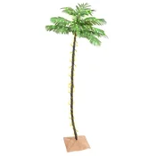 vidaXL LED palma toplo bela 136 LED lučk 220 cm