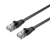 UTK UNITEK Cat 6 UTP RJ45 (8P8C) ploščati Ethernet kabel, 5 m, črn