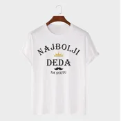MAFIMI Muška majica Najbolji deda, Bela