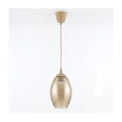 Brilagi - LED luster na sajli R GLASS 1xE27/60W/230V precnik 17 cm bež / zadimljeno bež