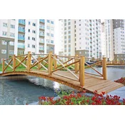 Casa Padrino luxury solid wood bridge with railings natural 504 cm - Garden & park furniture
