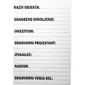 GRADBIŠČNA TABLA OBVESTILNA 100x70cm | Topdom