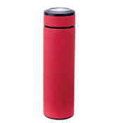Steuber thermo flask with strainer red