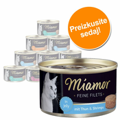 12x100g Miamor Feine Filets v želeju za mačke, Miks II (4 sorte)
