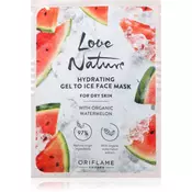 Oriflame Love Nature Gel To Ice Organic Watermelon vlažilna maska za obraz za suho kožo 10 ml