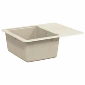 Vidaxl Umivalnica Bež 560 x 460 mm 80% Kvarc in 20% Smola