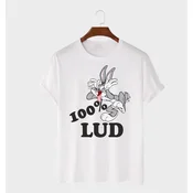MAFIMI Muška majica 100% Lud, Bela