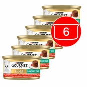 Pločevinka Gourmet GOLD - slani kolač z govedino in paradižniki,6x85g