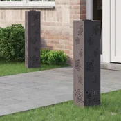 Solarna LED svjetlost za stazu 2 pcs Crna Hladno valjana celika