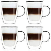 shumee Dvostenski termo kozarec za latte kavo DOUBLE 300 ml 4 kosi.