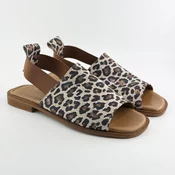 Mona Shoes Ženske sandale, Kožne, Bež-braon