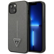 Guess GUHCP13MPSATLG iPhone 13 6,1 silver hardcase SaffianoTriangle Logo (GUHCP13MPSATLG)