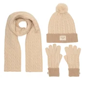 Set kapa, šal in rokavice Roxy RX-KF-001-AW24 Bež