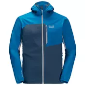 Jack Wolfskin EAGLE PEAK II SOFTSHELL M, muška jakna za planinarenje, plava 1306911