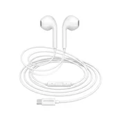 OEM Mayaxess, Žične USB-C slušalke z vgrajenim mikrofonom za iPhone 15, Bela, (5000299391)