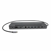 i-tec USB-C metalna ergonomska 4K 3x stanica za priključivanje zaslona - USB-C DP HDMI VGA USB 3.0 / 2.0 LAN (mikro) SD kartica audio