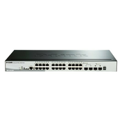 D-Link DGS-1510-28P mrežni prekidac Upravljano L3 Gigabit Ethernet (10/100/1000) Podrška za napajanje putem Etherneta (PoE) Crno