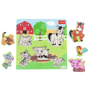 Trefl - Puzzle Drevená vkládačka Farma - 1 - 39 kosov
