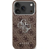 Ovitek Guess 4G Big 4G Classic Logo ovitek za iPhone 17 rjavo srebrn