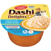 Inaba Dashi Delights za mačke Piščanec s pokrovačami, 70 g