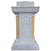 Casa Padrino luxury baroque lectern white/beige H. 130 cm - Magnificent marble lectern - Luxury marble furniture in baroque style - Noble & Magnificent