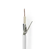Nedis Koaksialni kabel na Bobin | KOKA 799 | 75 ohmov | Dvojno zaščiten | ECA | 25,0 m | Koaksialni | PVC | Bela | Darilna škatla