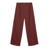 VERO MODA Hlače z naborki VMMymilo  rjasto rjava