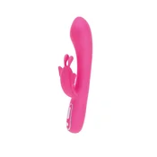 Fabulous Butterfly Vibrator Pink – silikonski rabbit vibrator, 21 cm