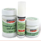 Lak in lepilo za decoupage za tekstil - 100 ml (lak in lepilo)