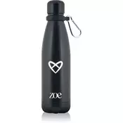 ZOE Heart Logo Stainless Steel Bottle steklenica za vodo iz nerjavnega jekla barva Black 500 ml