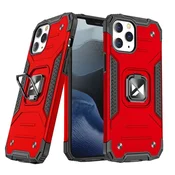 WOZINSKY Ovitek za iPhone 14 Pro Max, blindiran ovitek, magnetno držalo, prstan, rdeč, (21521929)